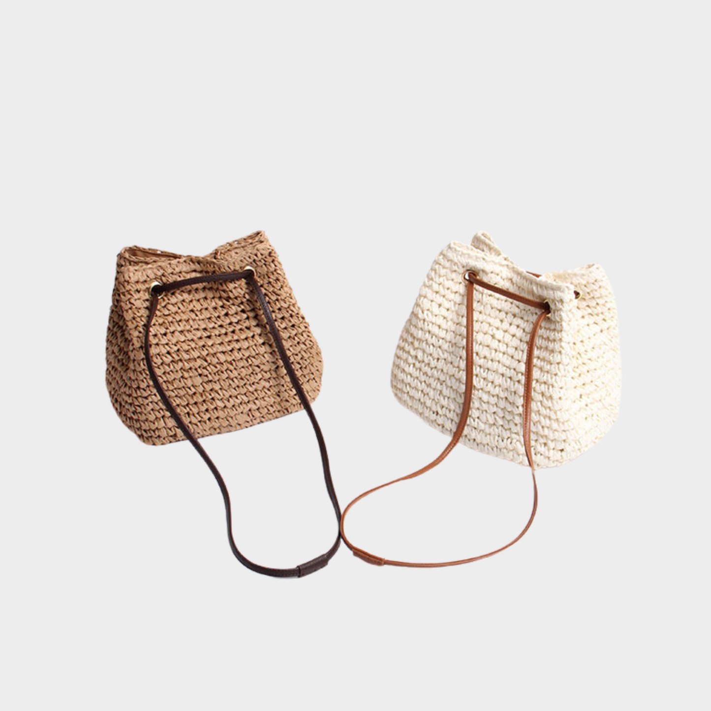 Minimal Woven Straw Bag