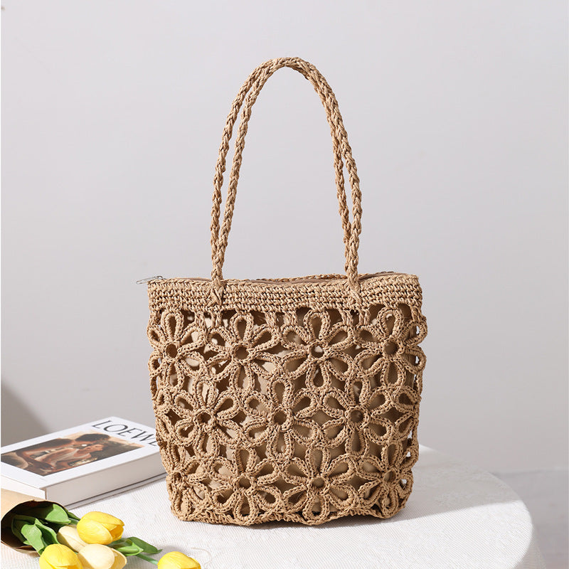 Floréa –Straw Floral Bag
