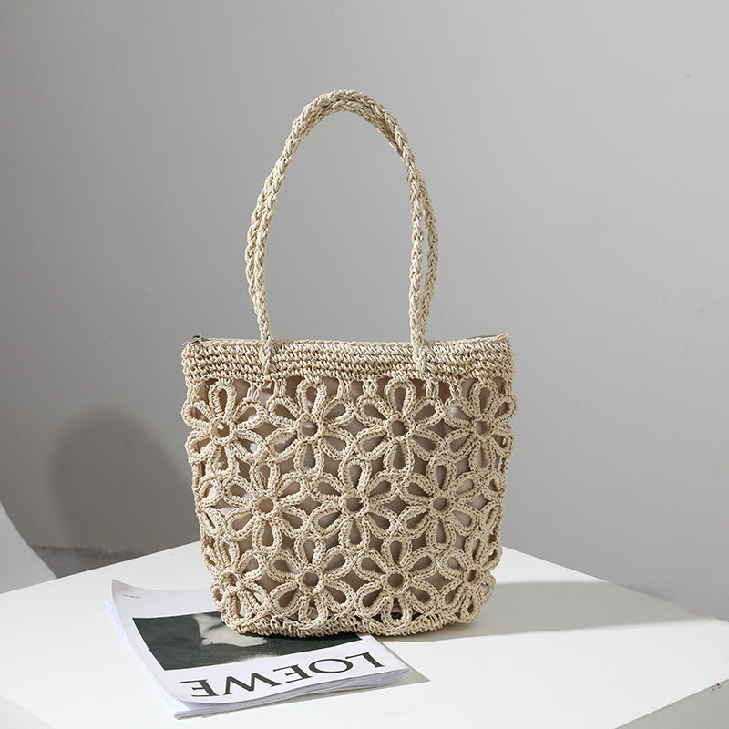 Floréa –Straw Floral Bag
