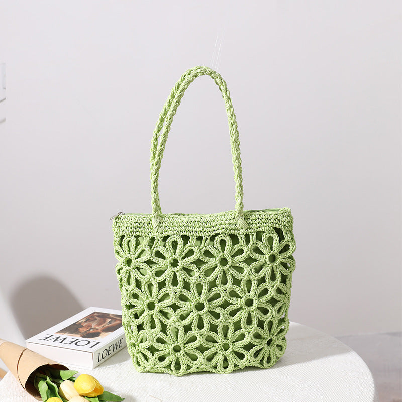 Floréa –Straw Floral Bag
