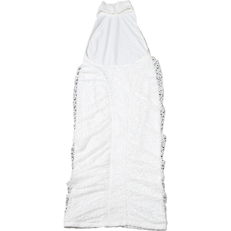 Ruched Halter Midi Dress