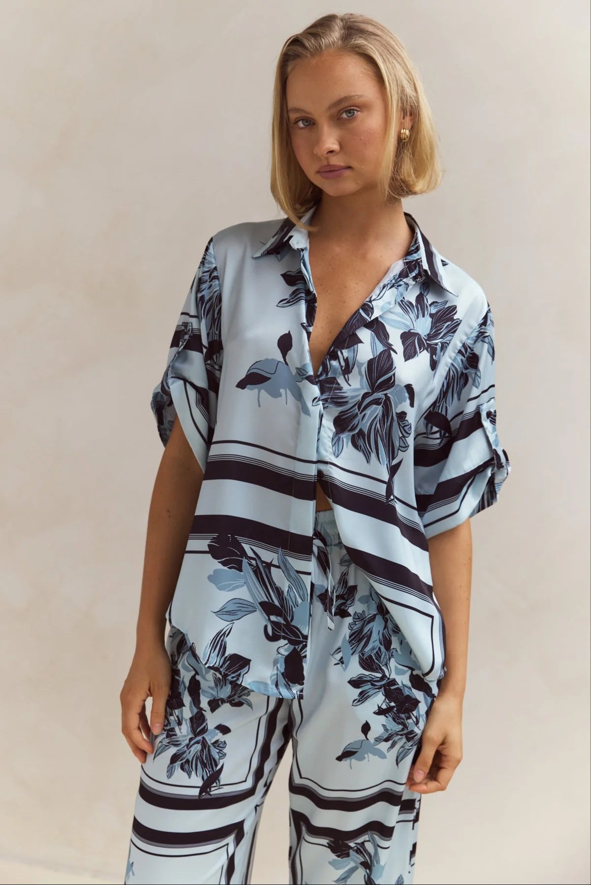 Isa – Printed Shirt & Trousers Set
