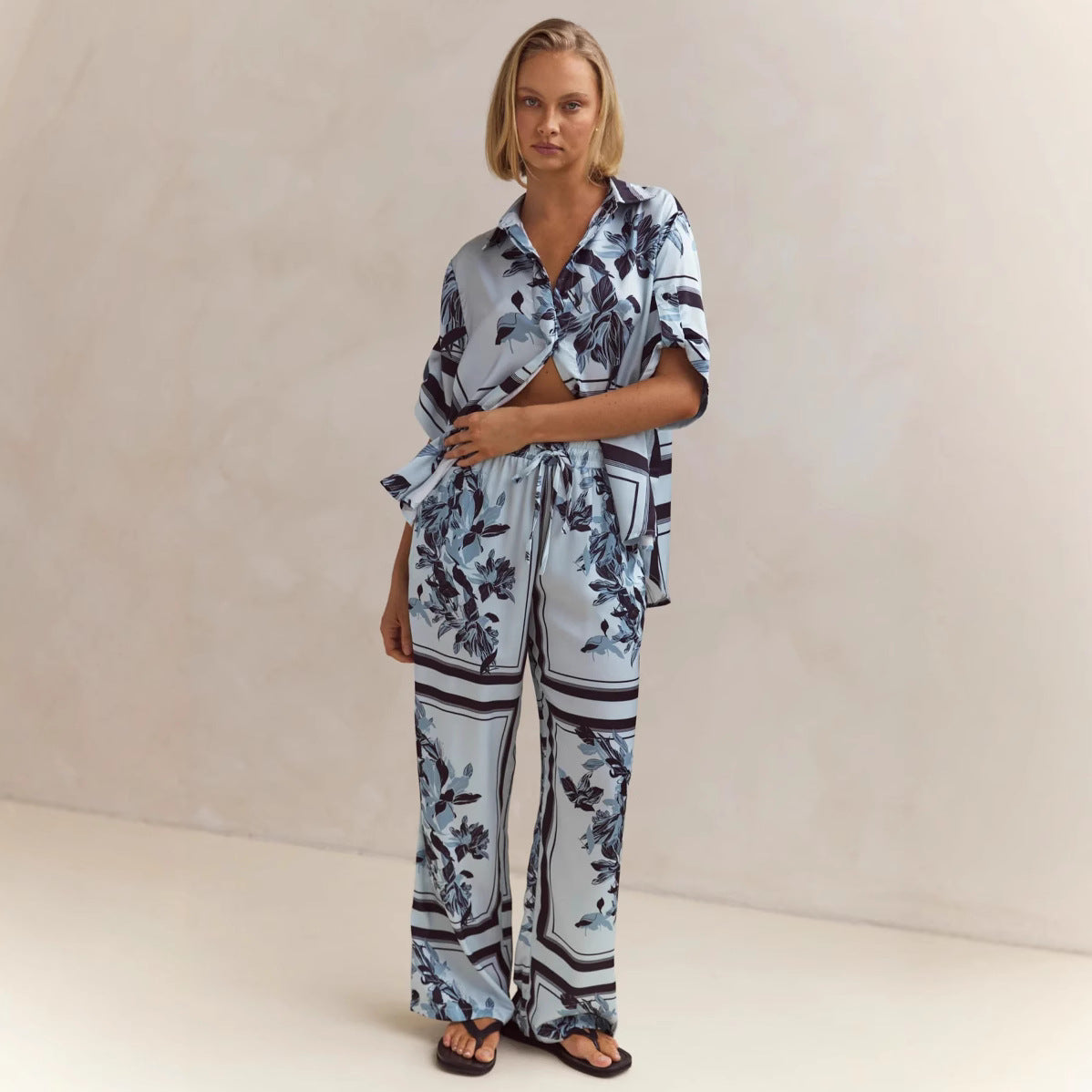 Isa – Printed Shirt & Trousers Set