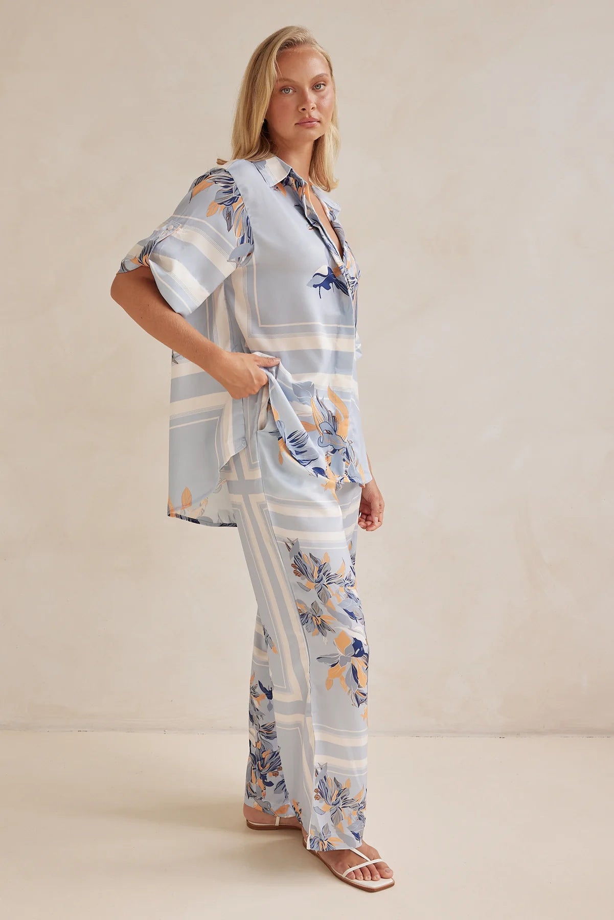 Isa – Printed Shirt & Trousers Set