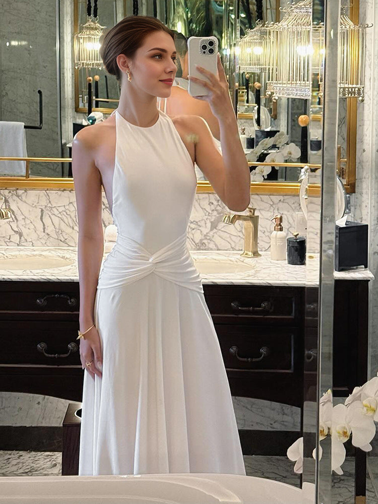 Halter Twist Maxi Dress