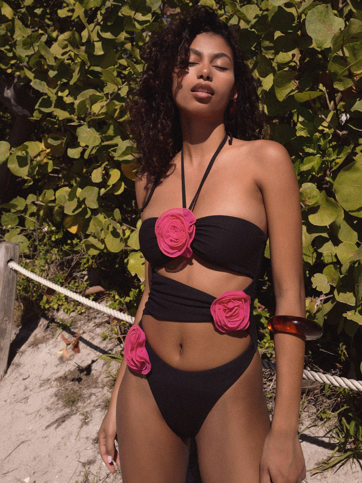 Fiore – One Piece Swimsuit with 3D Floral Detail – BORN FOR SUMMER