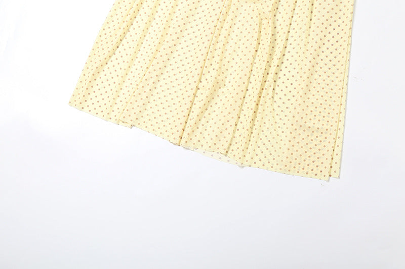 Polka Dot Patchwork Maxi Dress