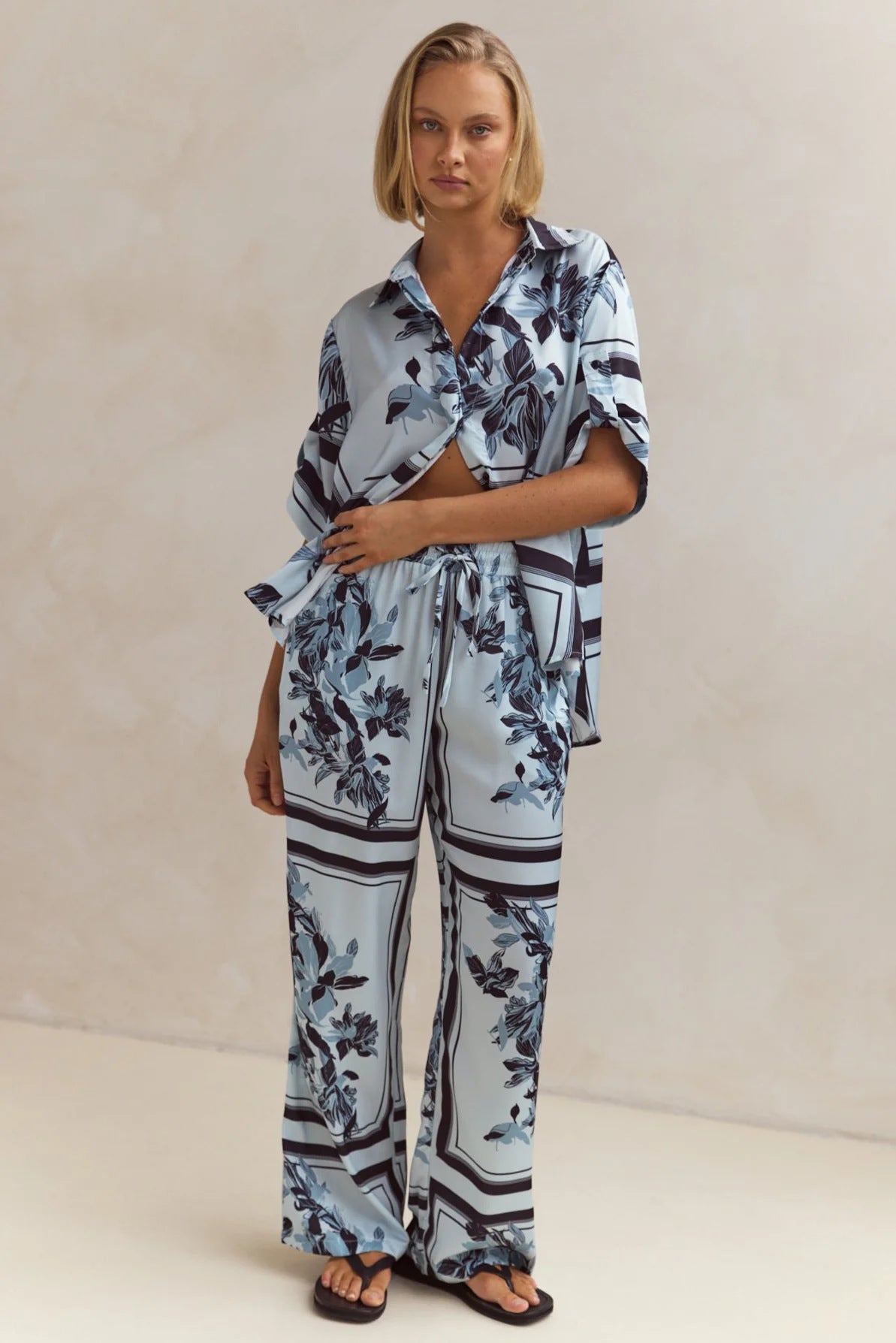 Isa – Printed Shirt & Trousers Set