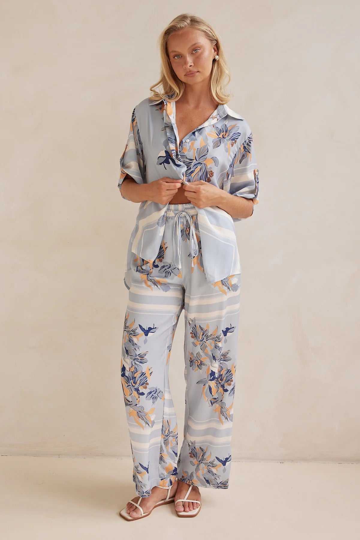 Isa – Printed Shirt & Trousers Set