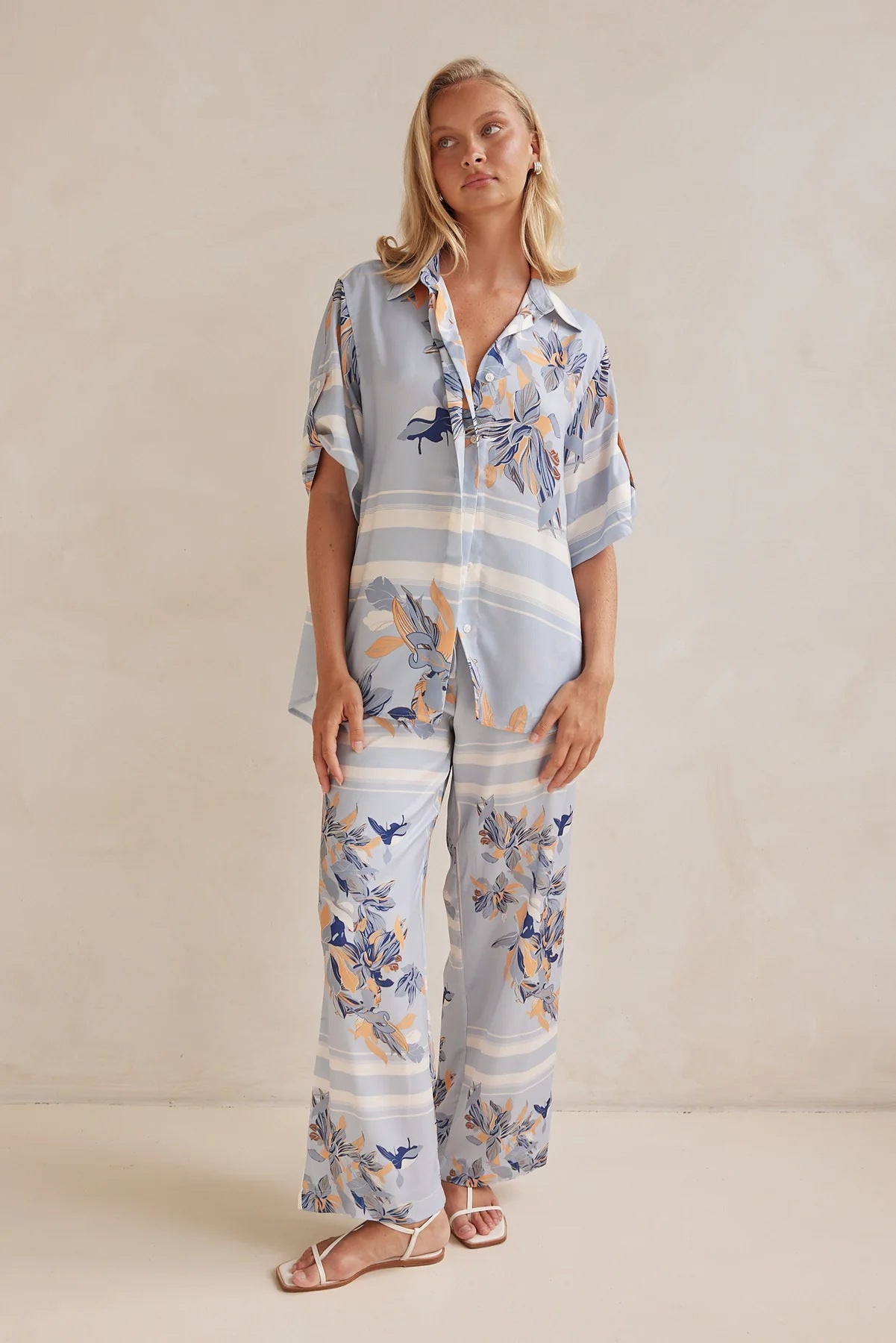 Isa – Printed Shirt & Trousers Set