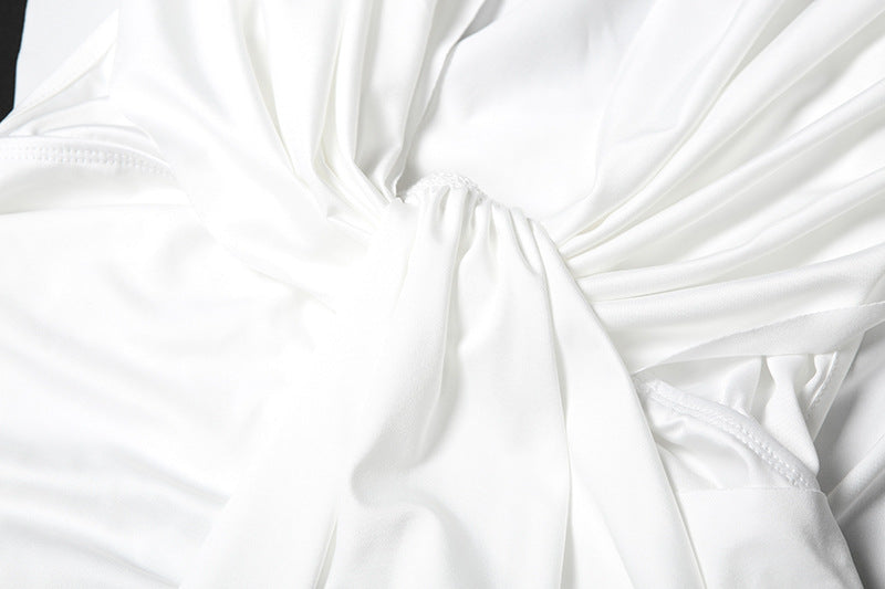 Deep V Ruched Maxi Dress
