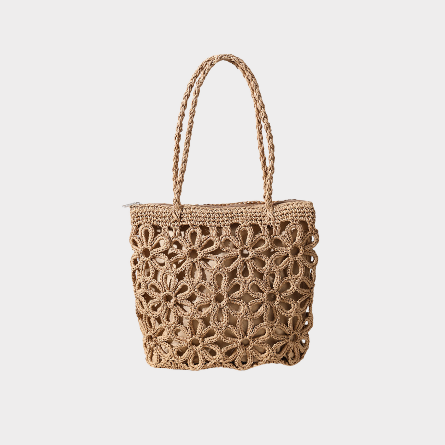 Floréa –Straw Floral Bag