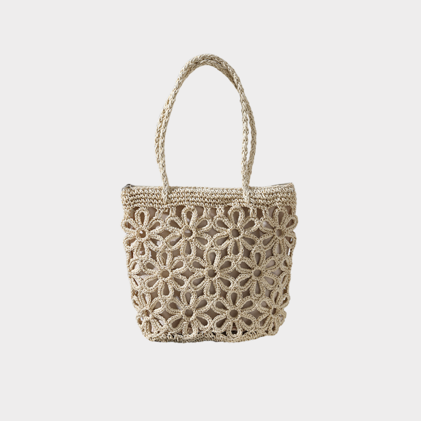 Floréa –Straw Floral Bag