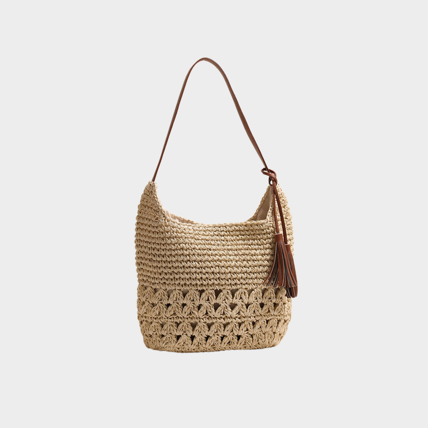 Tassel Woven Shoulder Bag